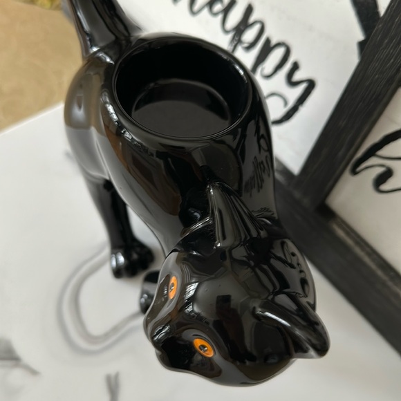 🎃Halloween Spooky Cat Ceramic Tea light Holder - Picture 3 of 4